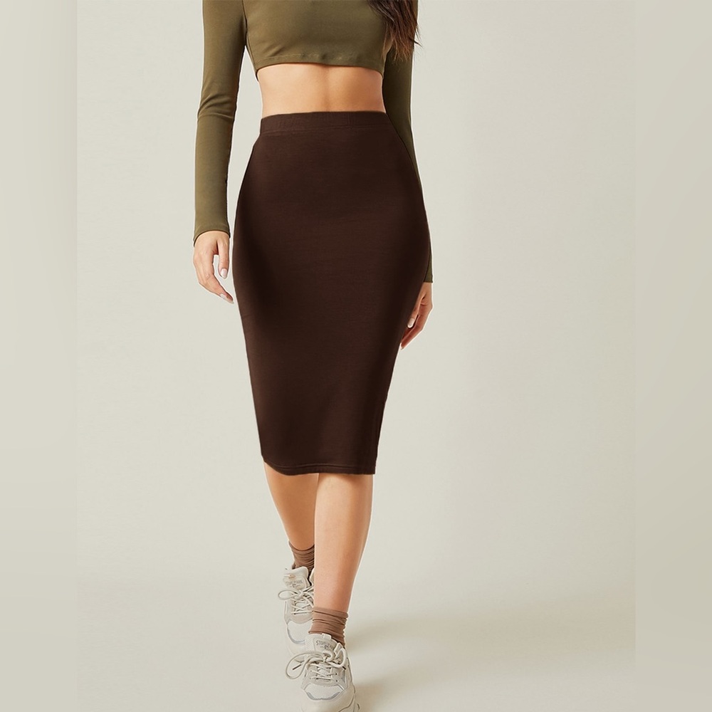SHEIN Solid Pencil Skirt, Size M